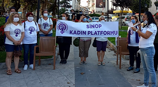 Kadın Platformu, eşini bıçaklayan kocanın tahliyesine karşı toplandı