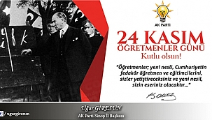 UĞUR GİRESUN'NDAN 24 KASIM ÖĞRETMENLER GÜNÜ MESAJI