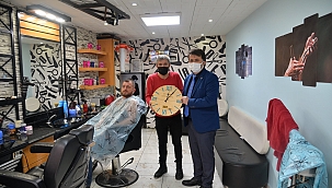 BAŞKAN ŞAHİN'DEN KUAFÖR VE BERBERLERE ZİYARET