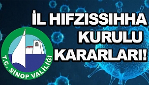 YENİ İL HIFZISSIHHA KURULU KARARLARI!