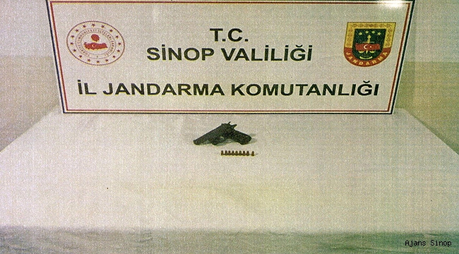 1 ADET RUHSATSIZ TABANCA VE 7 ADET FİŞEK ELE GEÇİRİLDİ!