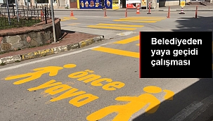 Kentte yaya geçidi çalışması