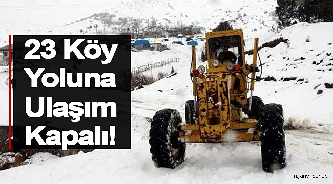 Sinop'ta Kar Yağışı Nedeniyle 23 Köy Yolu Kapandı