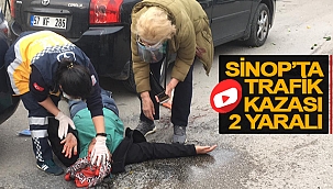 SİNOP'TA TRAFİK KAZASI 2 YARALI