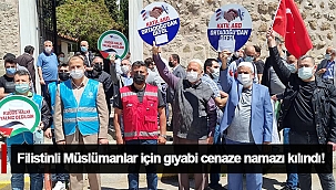 FİLİSTİNLİ MÜSLÜMANLAR İÇİN GIYABİ CENAZE NAMAZI KILINDI!