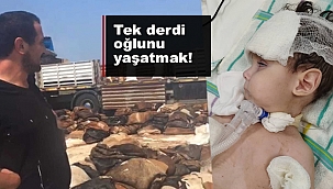 Oğlu için kurban derisi topladı!