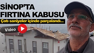 Bir senelik çatı saniyeler içerisinde parçalandı!