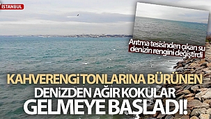 Kadıköy'de İSKİ'nin arıtma tesisinden bırakılan su denizin rengini değiştirdi