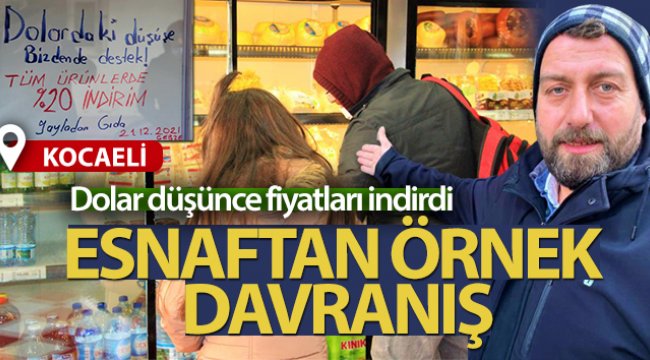 Kocaeli'de esnaftan örnek davranış