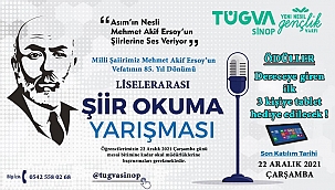 Sinop'ta Mehmet Akif Ersoy temalı şiir yarışması düzenlenecek