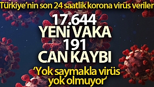Son 24 saatte korona virüsten 191 kişi hayatını kaybetti