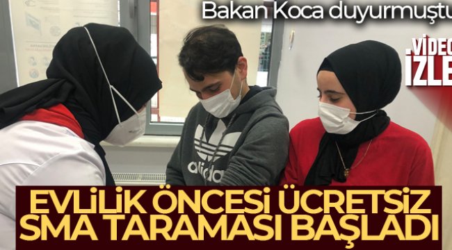 Türkiye'de ücretsiz olarak yapılacak olan SMA taramasına başlandı