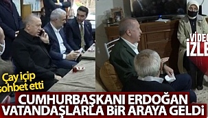 Cumhurbaşkanı Erdoğan, Sarıyer'de kıraathanede vatandaşlarla sohbet etti