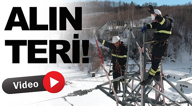 Elektrik arıza ekiplerinin zorlu kar mesaisi
