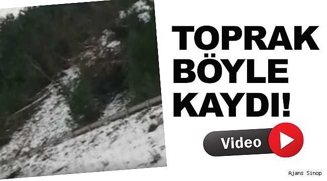 Heyelan anı kamerada