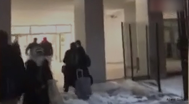 Sinop yolcularına kar engeli