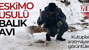 Sivas'ta Eskimo usulü balık avı