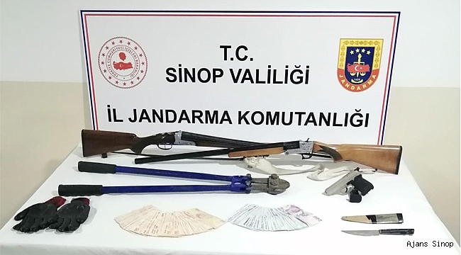 Sinop'ta kablo hırsızları yakalandı