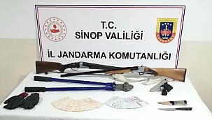 Sinop'ta kablo hırsızları yakalandı