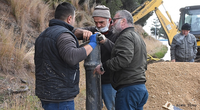 Sinop’ta şebeke suyu borusu patladı