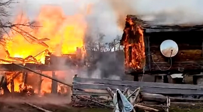Sinop'ta 1 ev ve 1 ambar yanarak tamamen kül oldu