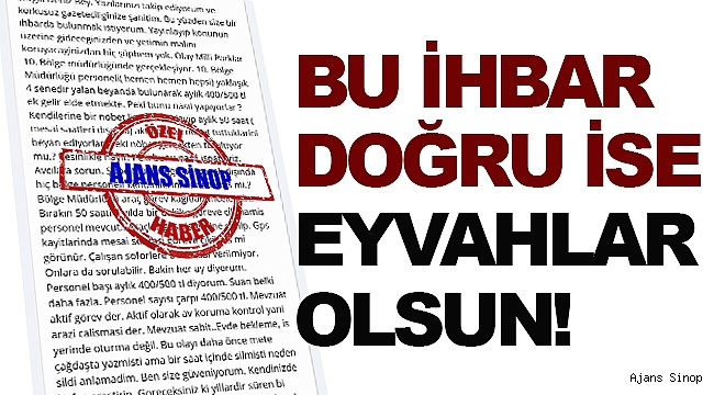 O KURUM HAKKINDA SUÇ DUYURUSU NİTELİĞİNDE SKANDAL İHBAR!