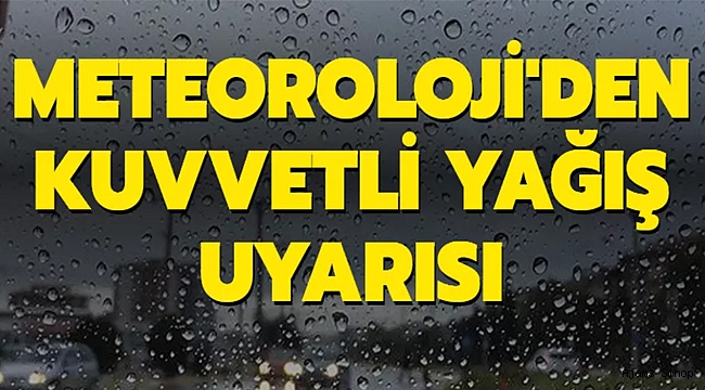 Sinop'ta kuvvetli yağış uyarısı