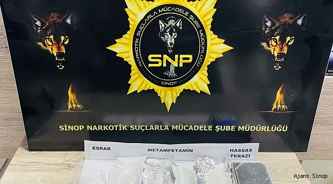 Sinop’ta metamfetamin ile yakalanan şahıs tutuklandı
