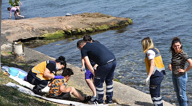 Sinop'ta 11 yaşındaki yabancı uyruklu çocuk boğulma tehlikesi geçirdi