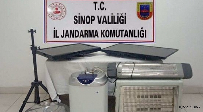 Sinop'ta evden elektronik eşya çalan şahıs yakalandı