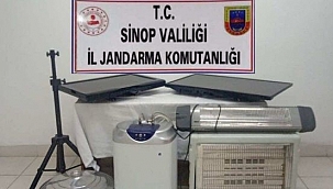 Sinop'ta evden elektronik eşya çalan şahıs yakalandı