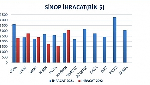 Sinop'ta dış ticaret yüzde 10 büyüdü