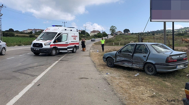 Sinop'ta trafik kazası: 3 yaralı