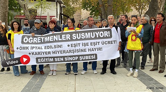 SİNOP EĞİTİM-SEN ŞUBE SEKRETERİ MERVE CANEL; "ÖĞRETMENLİK MESLEK KANUNU İPTAL EDİLMELİDİR!"