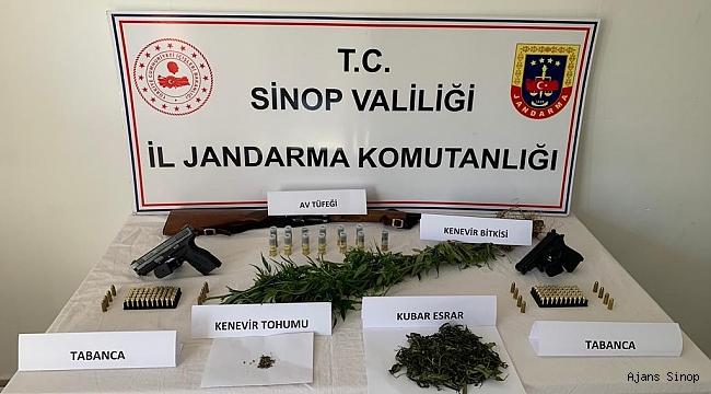 Sinop'ta jandarmadan uyuşturucu operasyonunda 1 gözaltı
