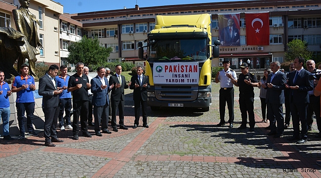 Sinop'tan Pakistan'a yardım tırı