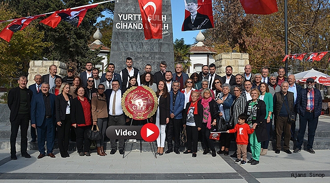 CHP SİNOP İL BAŞKANLIĞI ÇELENK SUNMA TÖRENİ GERÇEKLEŞTİRDİ!