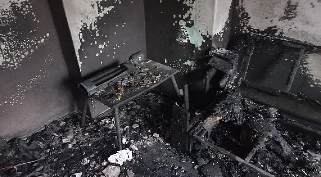 Sinop'ta apartman dairesinde yangın
