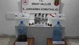 Sinop'ta kaçak alkol operasyonu
