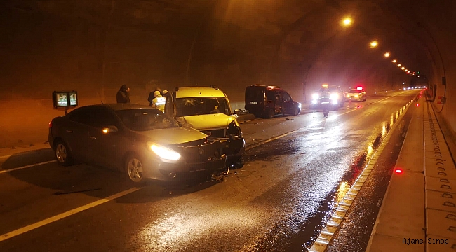 Sinop'ta tünelde kaza: 5 yaralı