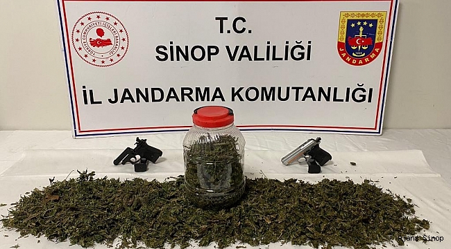 Sinop'ta 1 kilo esrar ele geçirildi