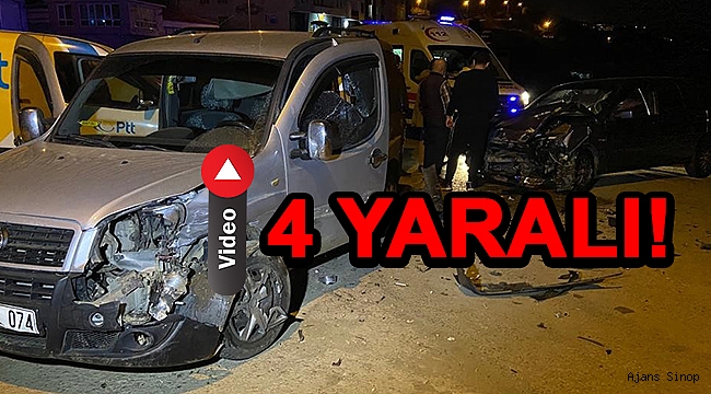 Sinop'ta trafik kazası: 4 yaralı