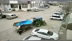 Geri giden römork takılı traktör yaşlı kadına çarptı