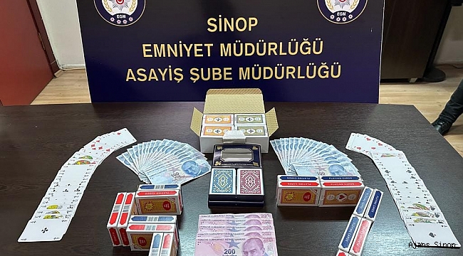 Sinop'ta kumar oynatılan mekana baskın