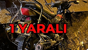 Beton mikseri motosiklete çarptı