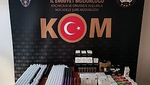 Sinop'ta bir iş yerinde gümrük kaçağı elektronik ürünler ele geçirildi