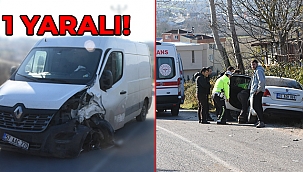 Sinop'ta minibüsle otomobil çarpıştı: 1 yaralı