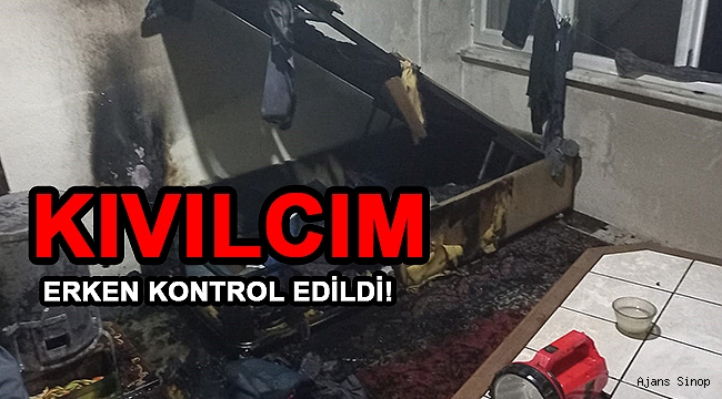 Türkeli'de ev yangını