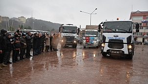 Türkeli'den 3. yardım konvoyu dualarla yola çıktı