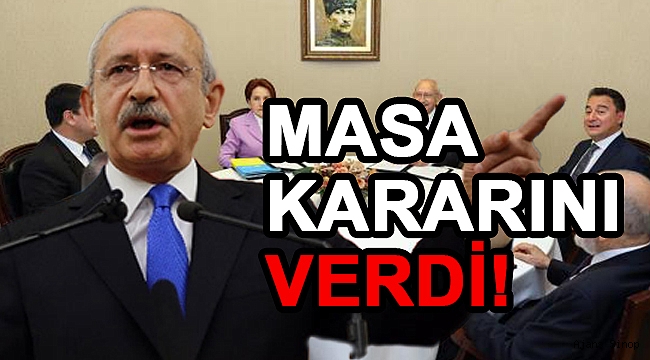 6'lı masa "Kılıçdaroğlu" dedi